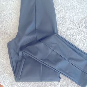 Faux Leather Slit Hem Leggings